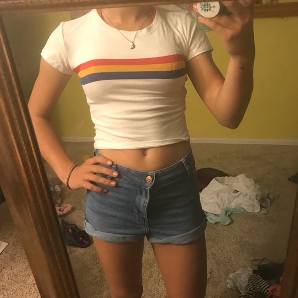 White stripped crop top - Picture 4 of 5